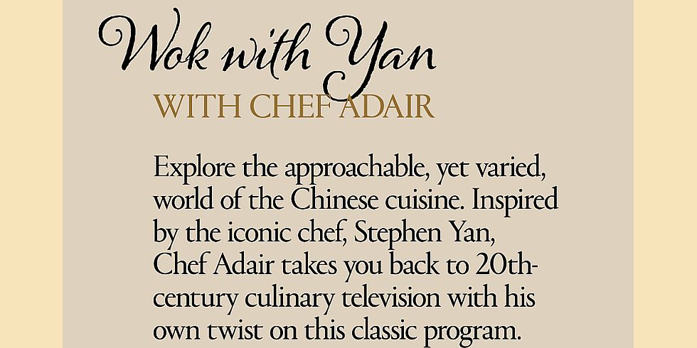 Cooking Class Lunch – Wok with Yan with Chef Adair (Hester Creek Estate Winery)