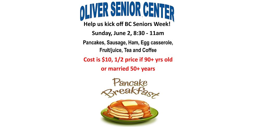 Pancake Breakfast (Oliver Senior Centre)